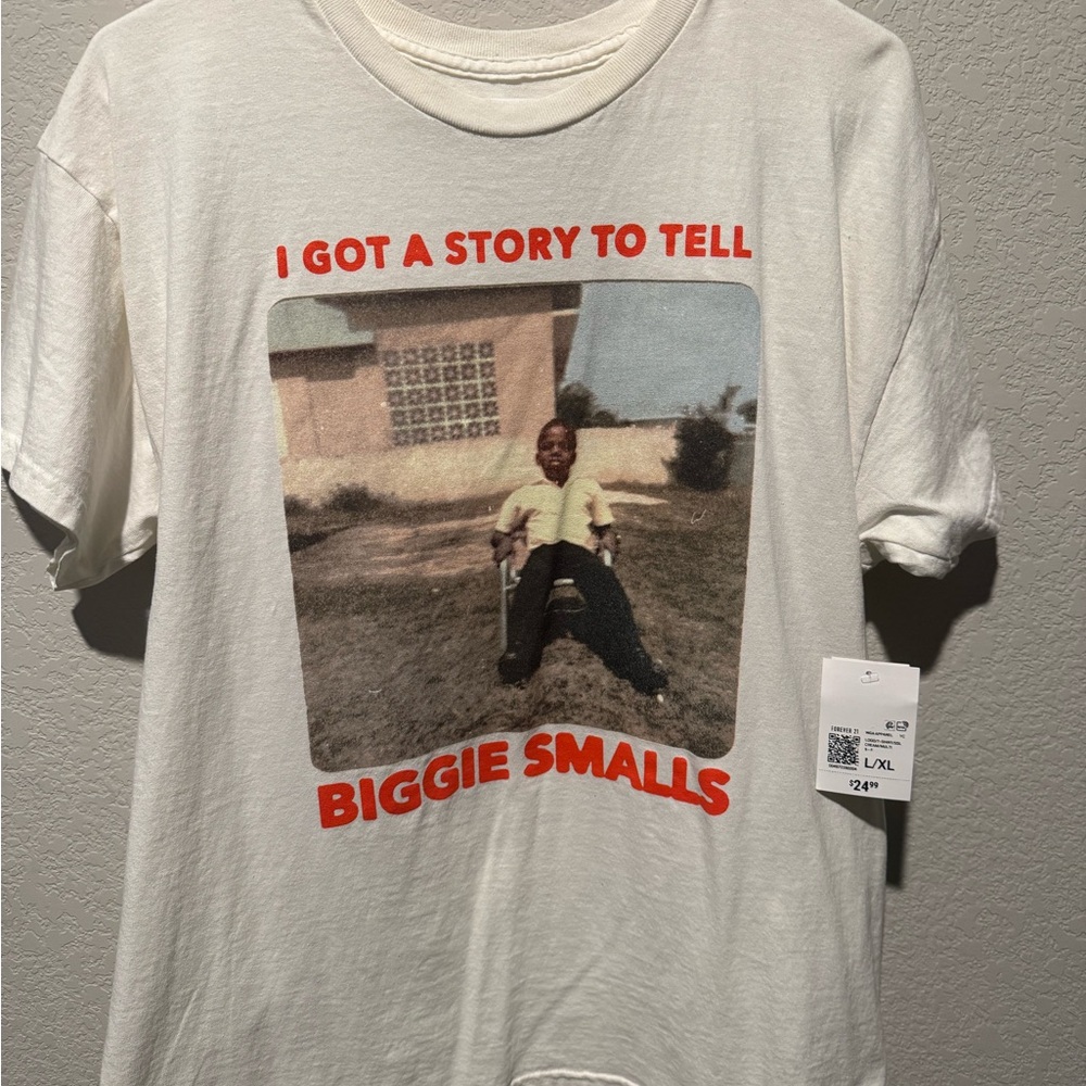 Biggie Smalls Graphic T-Shirt - Cream